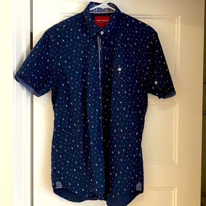 H&M navy blue shirt.